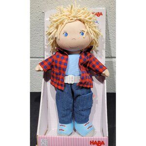 NEW Haba Nick Doll 12" Cloth Fabric Germany Blonde Stuffed